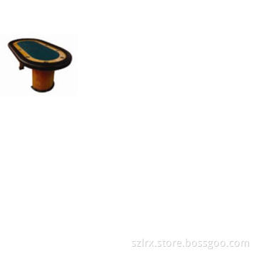 round corner rectangle black poker table